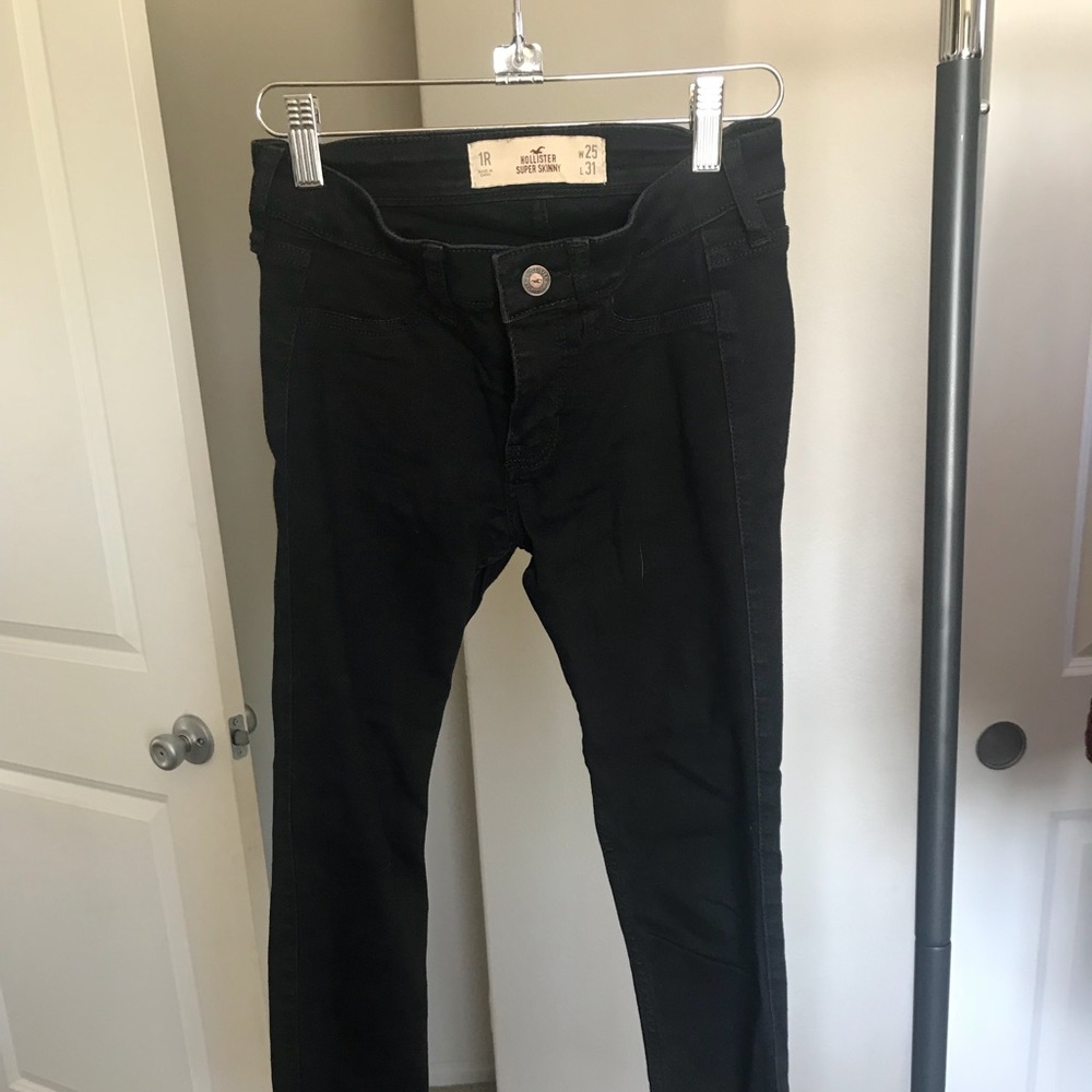 Hollister size 1R black stretch skinny jeans